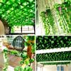 Artificial Green Ivy Leaf Rattan Creeper Leaves Hanging Vine Garland DIY Fake Plants Garden Wedding Party Home Decoration Leaves