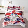 Harry Kane England Football Star Bedding Set (1 Duvet Cover, 2 Pillowcases, Duvet Not Included), Number 9 Celebration Art Print