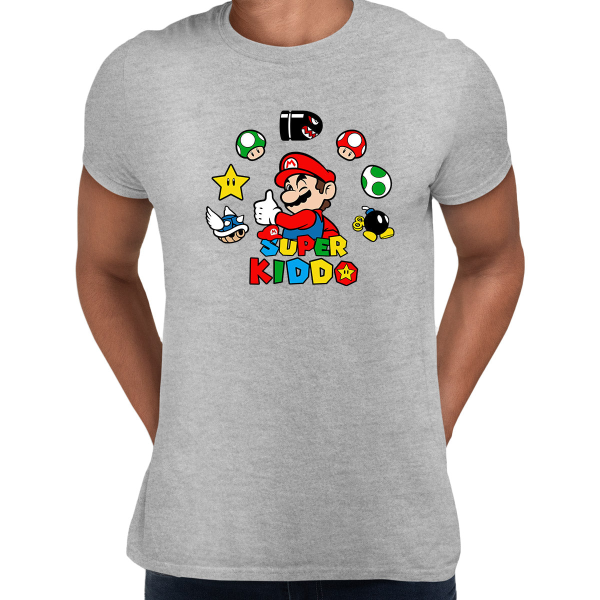

Super T-shirt Birthday Gaming Birthday Adult T Shirt S серый