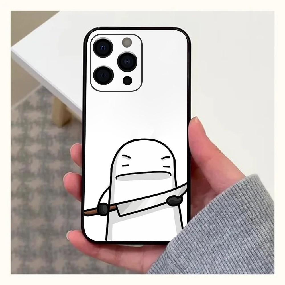 

F-Flork Cute Funny Meme Phone Case For Apple iPhone 15,14,13,12,11,Pro,X,XS,Max,XR,Plus,Mini Soft Black Cover iPhone15plus