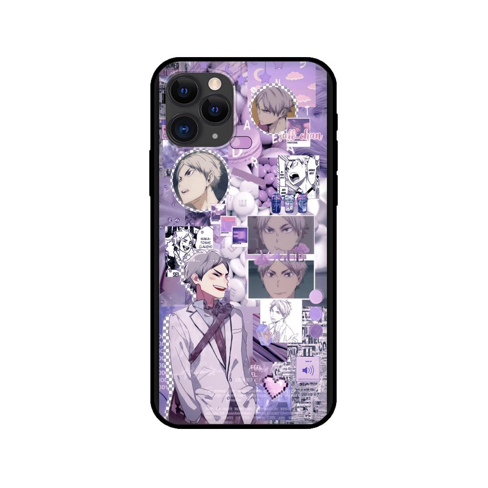 Black Tpu Case for Iphone 5 5s Se 2020 6 6s 7 8 Plus X 10 XR XS 11 12 Mini Pro MAX Back Cover  Miya Atsumu Haikyuu