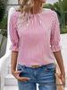 2026 Fashion Blue Striped Button-Design Shirt: European & American Style