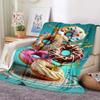 Donut Mexican Tortilla Printed Flannel Blanket for Couch, Couch, Office, Bed, Camping and Travel Thin Blanket