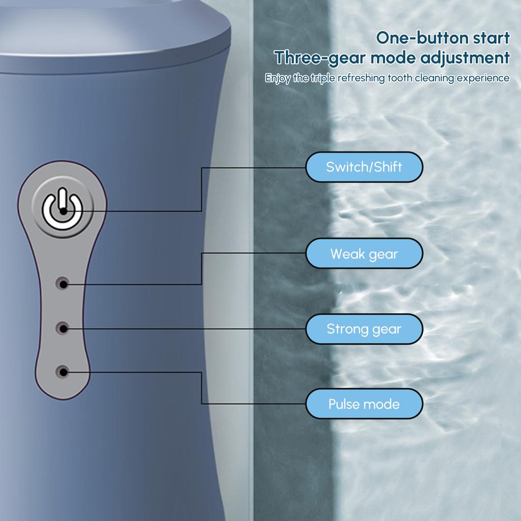 Cordless Water Dental Flosser Rechargeable Oral Irrigator Tooth Care Cleaner