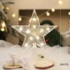 Étoile Lumineuse de Sommet d'Arbre de Noël Transfrontalière: Ornement Tridimensionnel, Lumière Chaude, Étoile à Cinq Branches Colorée