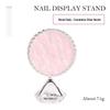 Heart-Shaped Diamond Base Manicure Display Stand with Gold Rim