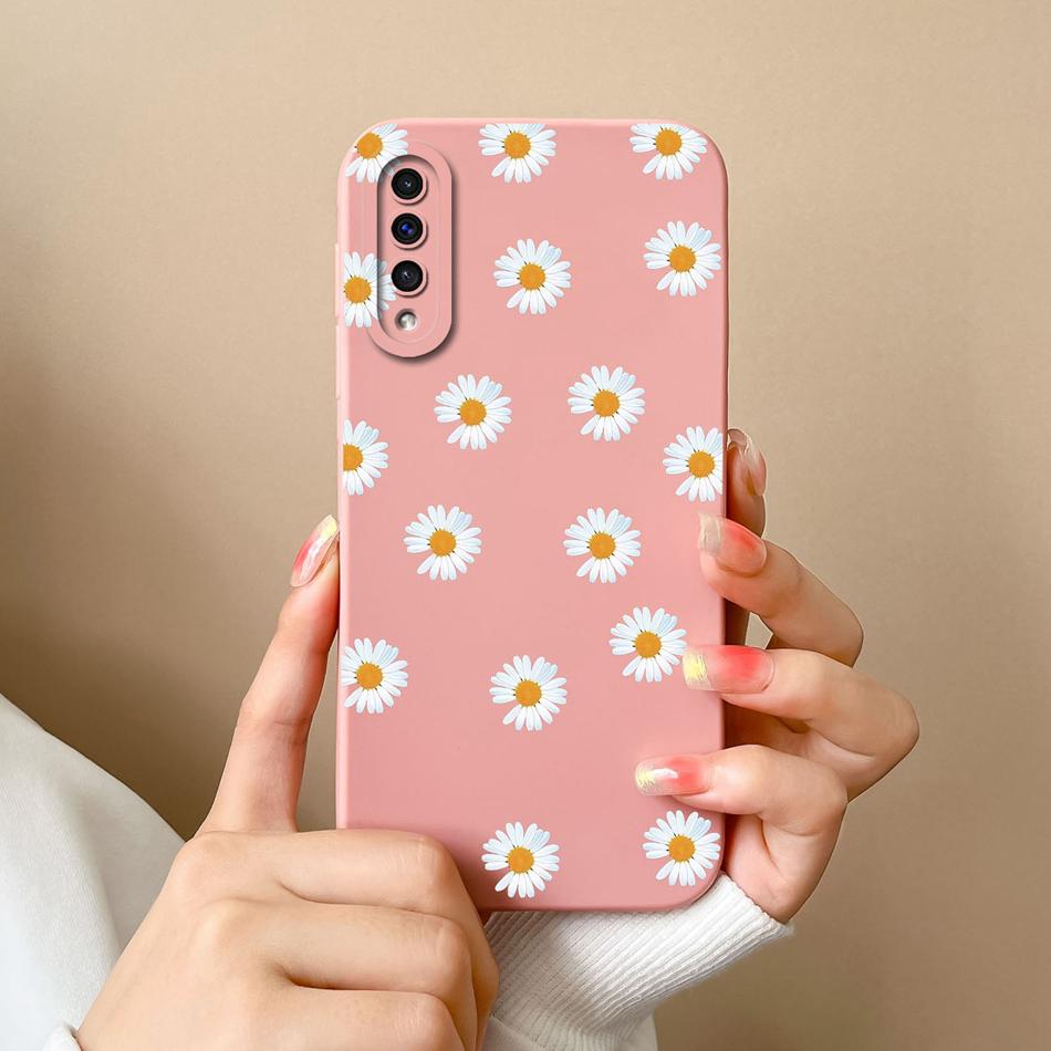 Case For Samsung A50 A50S Cute Astronaut Camera Lens Protection Soft Liquid Silicone Back Cover For Samsung Galaxy A 50 50S Capa