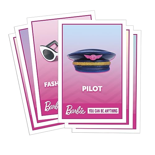 Monopoly: Barbie Edition Board Game, Ages 8+, 2-6 Players, Fun Family Game for Kids and Adults, Includes 6 Barbie-Themed Pink Zinc Tokens, Kids Gift