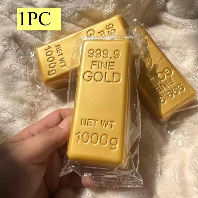 New Gold Butter Stick Squishy Slow Rebound for Decompression Stress Relief Gold Bar Squeeze Relief Fidget for Party Gift Favors