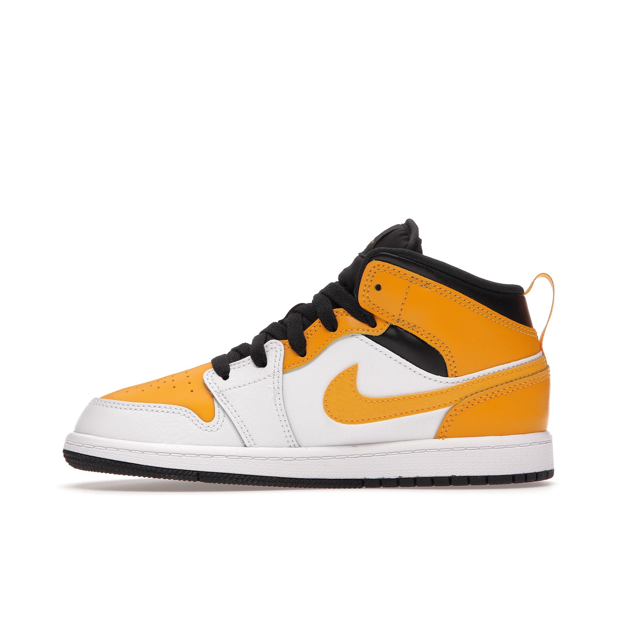 Кроссовки Air Jordan 1 Mid PS University Gold Kids Белый Черный 640734-170 31 — фото 5