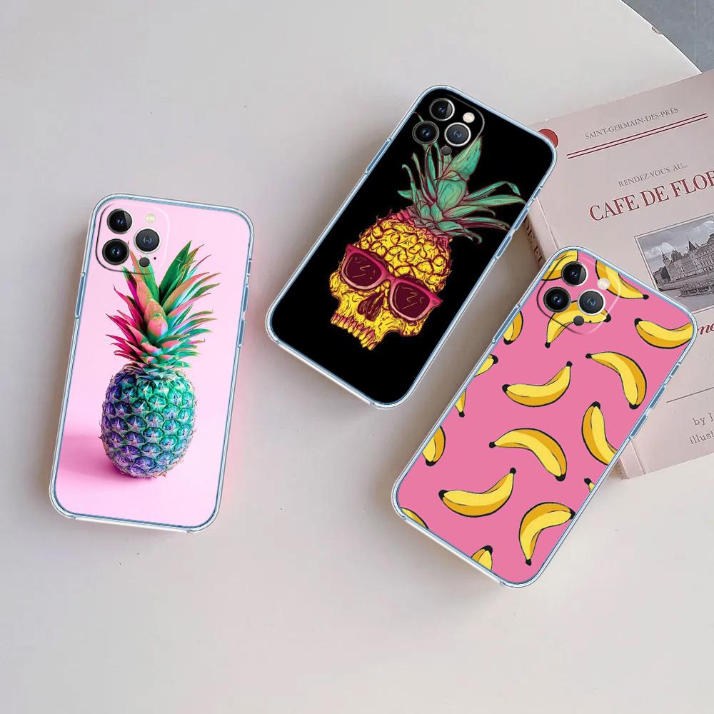 PP36 Fruit Banana pineapple Soft Shell Transparent Phone Case for Samsung Galaxy A04 A04S A14 A23 A34 A54 M23 M33 M52 M53