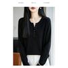 V-neck Knitted Sweater, Base Layer Shirt, Top Dress, Women's Long-sleeved Knitted Sweater, Multi-color Design