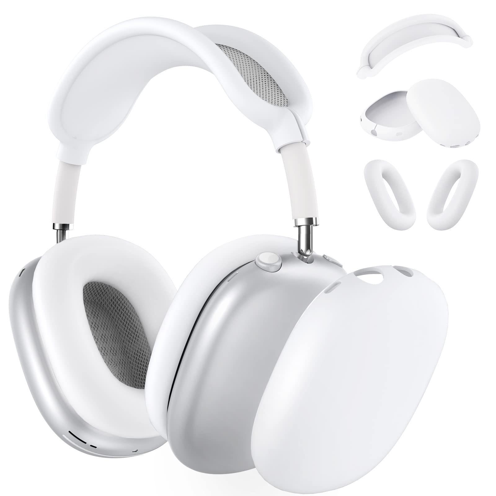 

Силиконовый защитный чехол для Apple AirPods Max: Однотонный мягкий чехол, комплект из 3 предметов AirPods Max