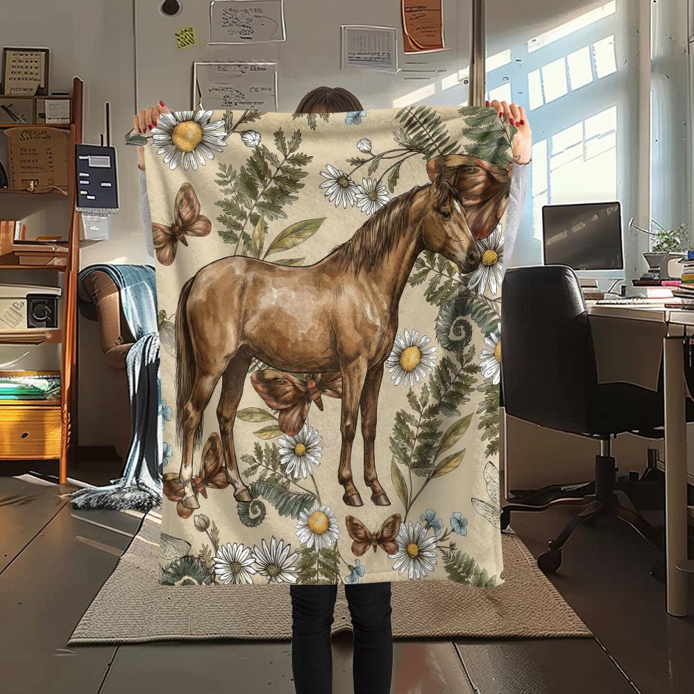 

Retro animal penguin leaves Print Flannel Blanket High quality Comfortable for All Seasons Home Decor Warmth and Comfort Perfect for Christmas Gifts 80cm x 120cm