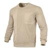 Men's Casual Solid-color Round-neck Sweatshirt With Corduroy And Striped Long-sleeved Sweatshirt