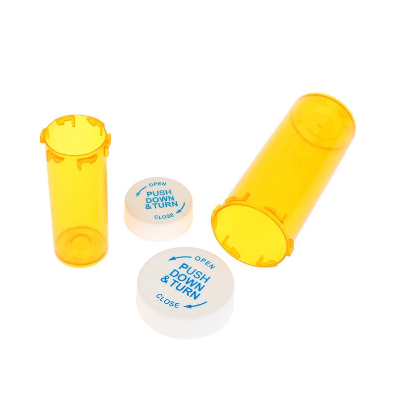 5-Pack Child-Resistant Pill Bottles - 6-60 Dram Travel-Size Medicine Containers with Safety Caps, Multi-Use Portable Vials