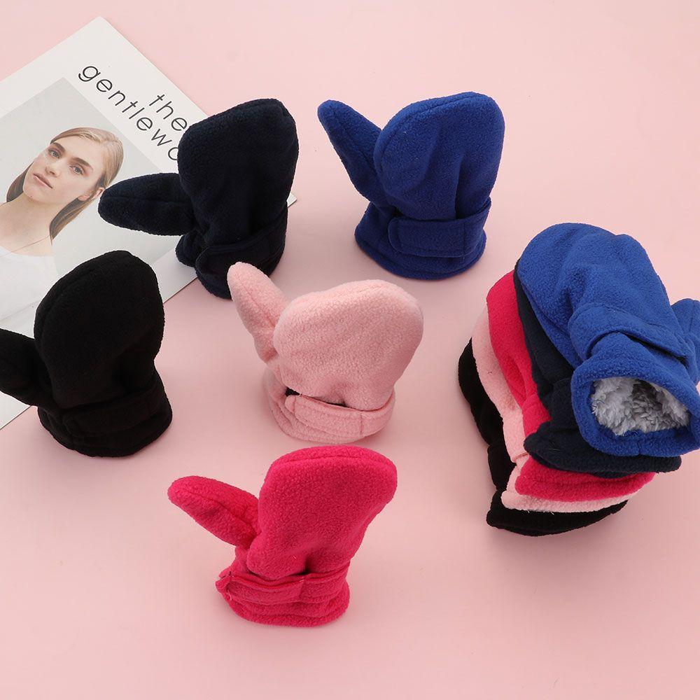 Culoare Bomboană Îngroșare Cald Mănuși de Mână Externe Căptușite cu Fleece Mănuși de Iarnă Mănuși pentru Copii