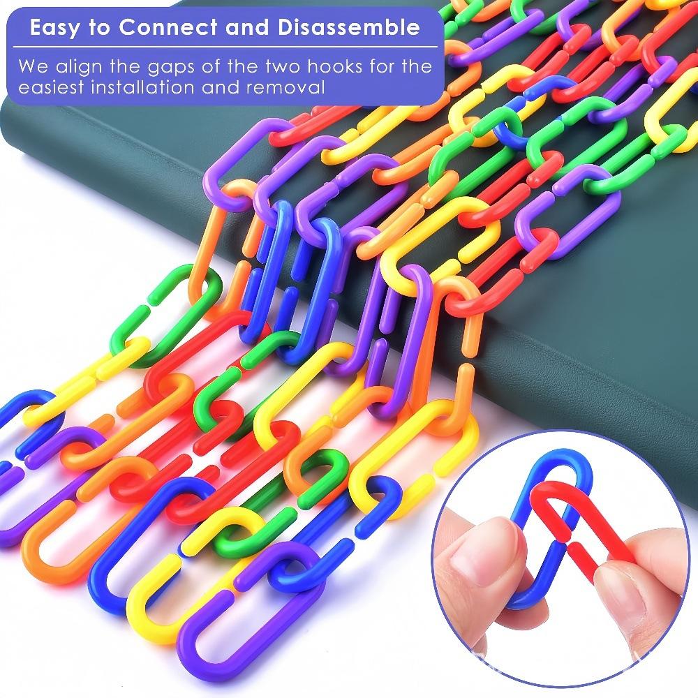 Honey 100/150Pcs Bag Weasel Products Climbing Toys Flying Mouse Climbing Training Supplies C-Type Chain Buckle Block