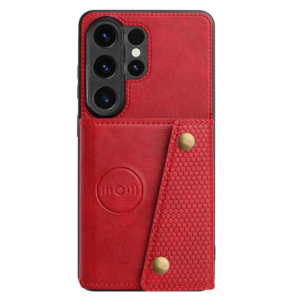 For Samsung Galaxy S26 Ultra Case with Card Slots Kickstand Leather + TPU Phone Cover