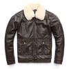 Maplesteed Genuine Cowhide Leather Jacket Men Zipout Liner Detachable Flight Jacket Men Winter Coat Fur Collar Euro /Us Size M177