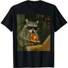 Lustiges Waschbär isst Pizza Tier Meme T-Shirt Grafik Unisex Shirt