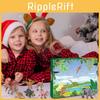 Arrivo dei Dinosauri Calendario dell'Avvento di Natale da 24 giorni Giocattolo con Figure di Dinosauri per Bambini e Decorazione Festiva