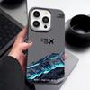 Airplane Mountain Pattern Shockproof Slim Case For iPhone 16 15 Pro Max 14 Pro 13 12 11 Lens Protection TPU Leather Texture Matte Soft Phone Cover