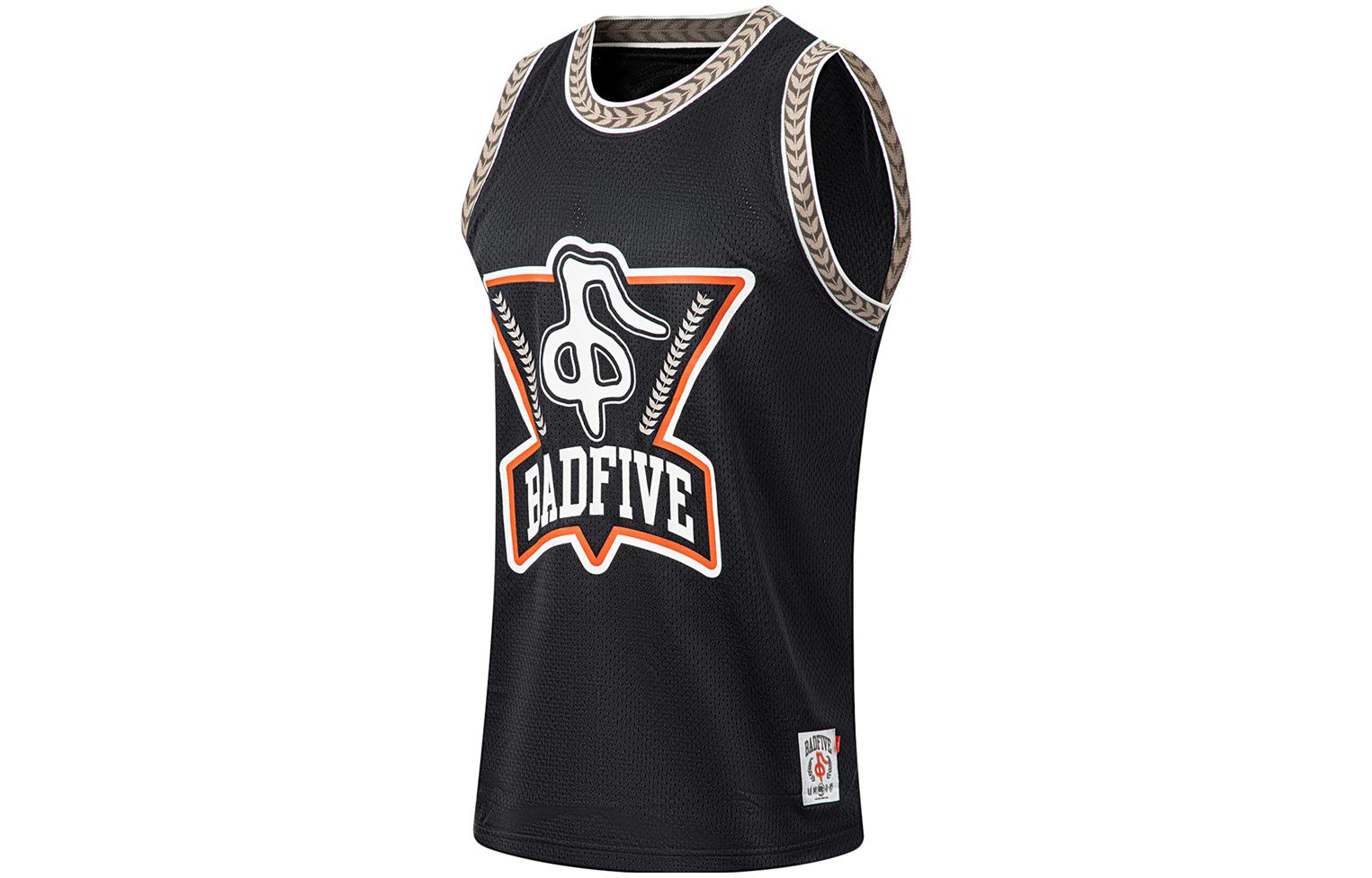 Li Ning Basketball Jerseys Men s Black Moderate Straight Fit AAYT603-2 4XL