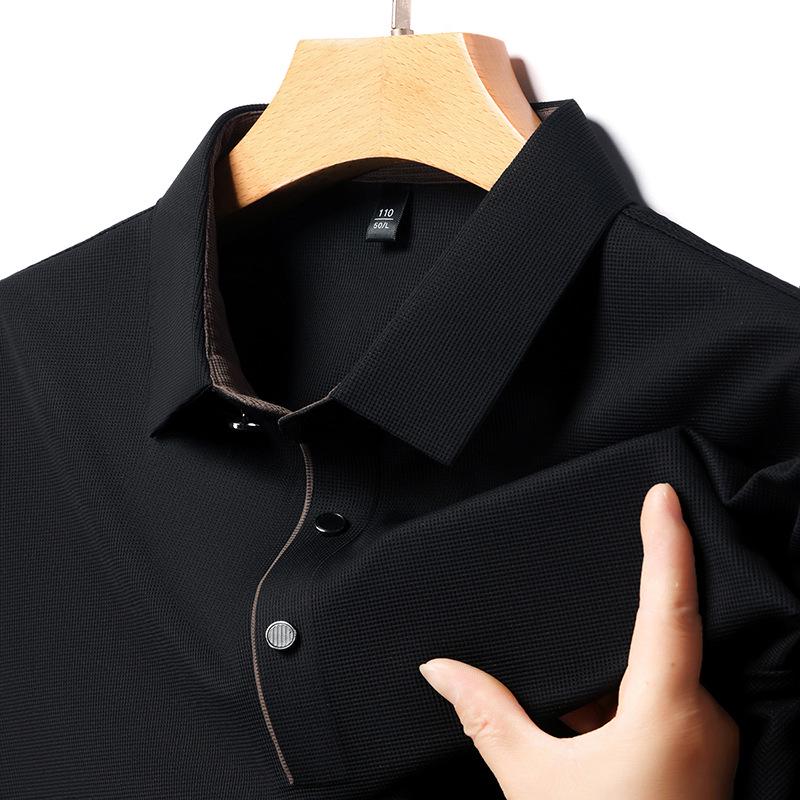 

2025 Men s Casual Versatile Polo: Summer Lapel Short Sleeve, Breathable High-End T-shirt XXXL