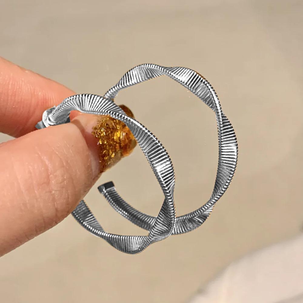 Итальянские серьги-гвоздики Marco с обмоткой проволокой, легкая роскошь, ретро, витые, элегантные, европейские и американские