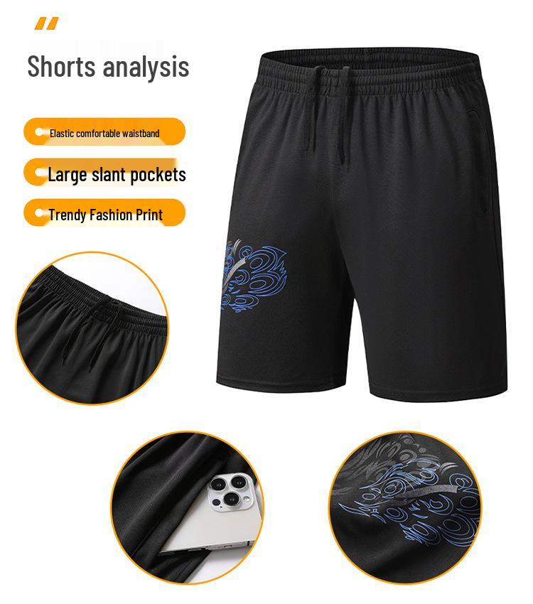 Summer Sports Quick-Dry Ice Silk Polo & Shorts Set for Men
