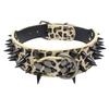 Dog Puppy Faux Leather Rivet Spiked Anti-bite Collar Necklace Pet Neck Band