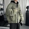 High Street Men's Jackets Men Hooded Patchwork Parkas Autumn Winter Men Camouflage Cotton Padded Jacket Male Loose Short Coats