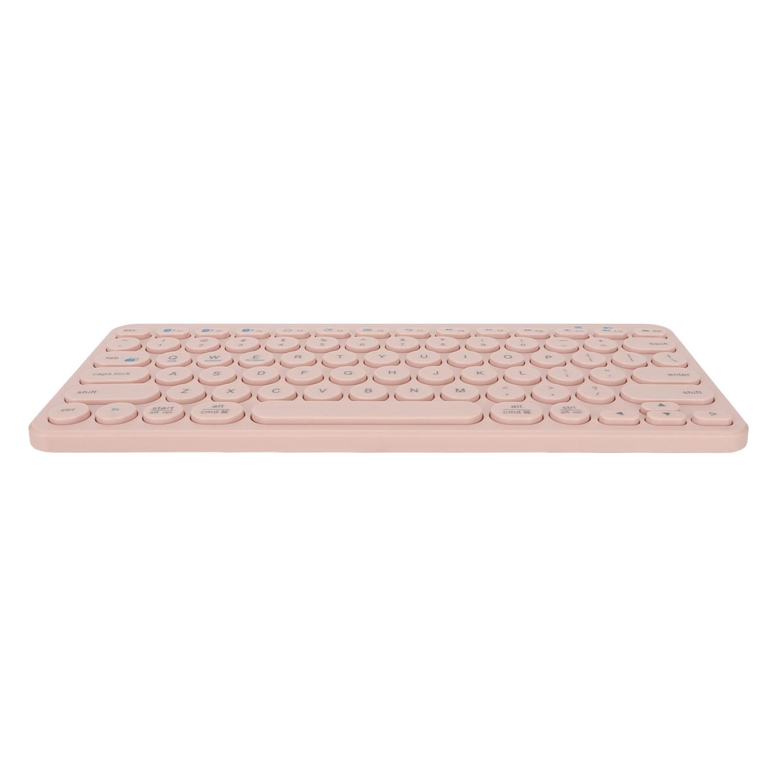 

78 Key Wireless Keyboard Bluetooth 5.0 Programmable Ergonomics Laptop Keyboard for Windows for IOS розовый
