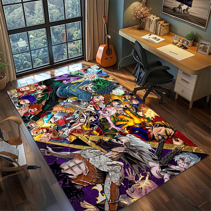 Bedroom Decor My Hero Academia Large Area Non Slip Washable Rug Gamer Room Floor Mat