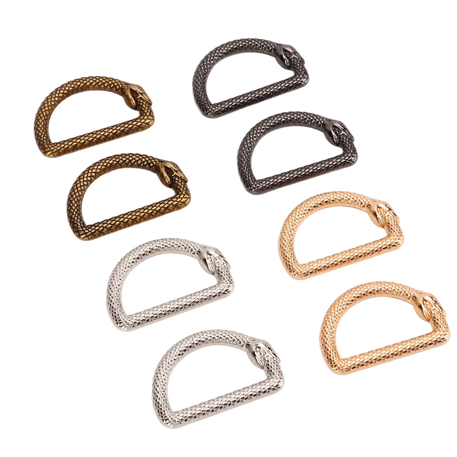 

Сварные металлические D-кольца 4 цветов Изысканные Красивые Износостойкие Пряжки-клипсы D-образной формы из цинкового сплава для одежды Сумок Шляп