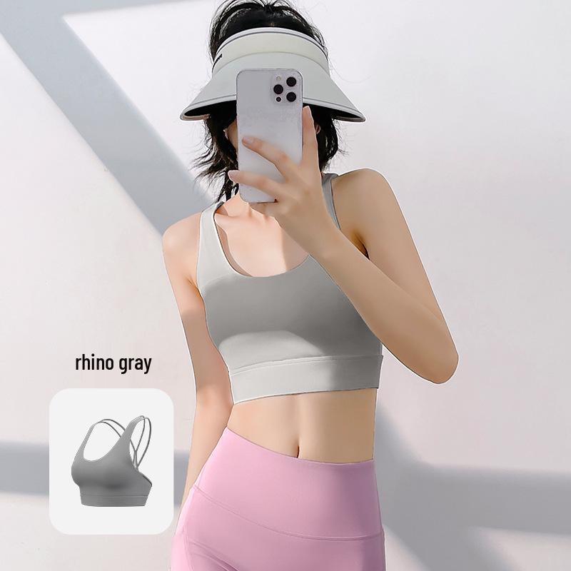 

Летний спортивный бюстгальтер сетка перекрещенная спинка противоударный жилет для йоги XX-Large