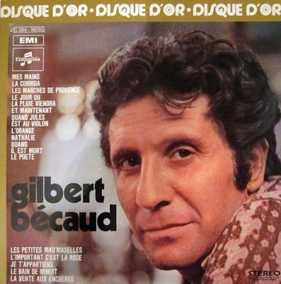 LP Record GILBERT BÉCAUD - Disque D'Or 2C06416050 Columbia 1972 France World Music Used
