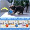 2Pcs Cat Interactive Ball USB Rechargeable Cat Balls with Replacement Tails Electronic Automatic Rolling Magic Ball Toys for Cat