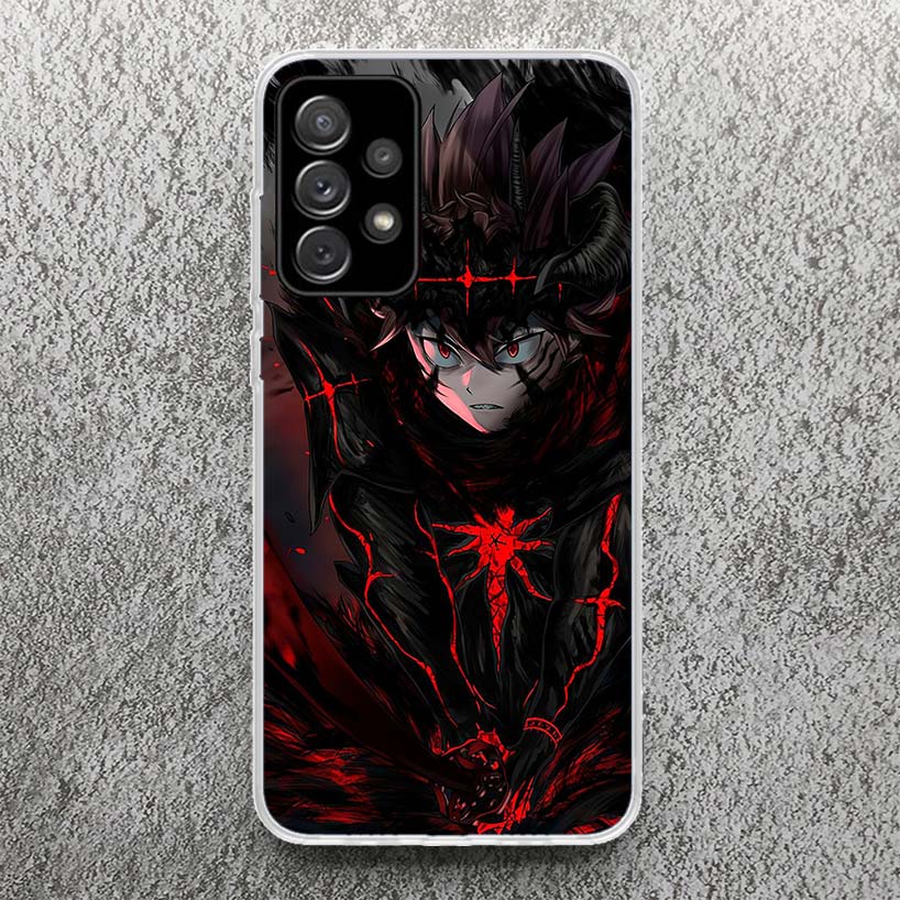 

Black C-Clovers Anime Print Soft Case for Samsung A52 A50S A51 A42 A23 A22 A12 Phone Shell A41 A31 A21S A40 A30S A20E A10S A70 A Samsung A31