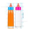 Baby Feeding Bottle Toy Set Realistic Design Safe Soft Nipple Durable Plastic Bottle for Infant Pretend Play Role Play Accessories