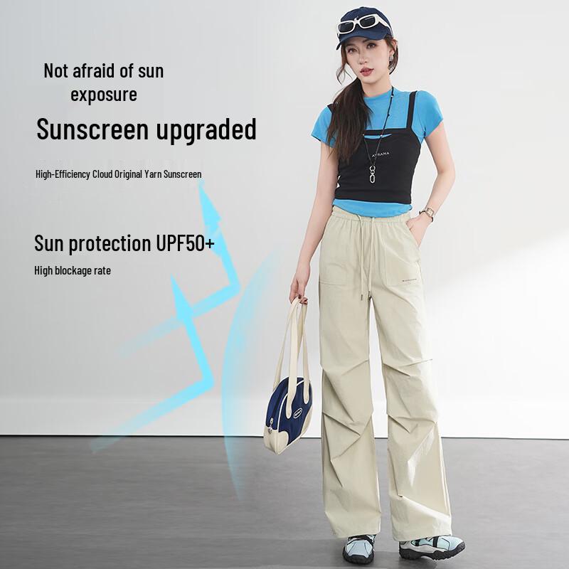 Women s Summer High Waist Straight Leg Cargo Pants XL