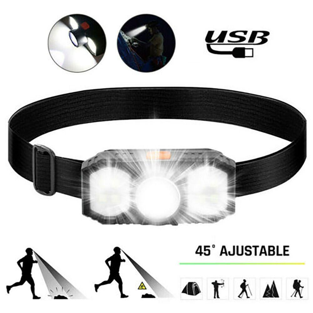 

Portable Outdoor Headlight Super Bright LED Headlamp USB Head Torch