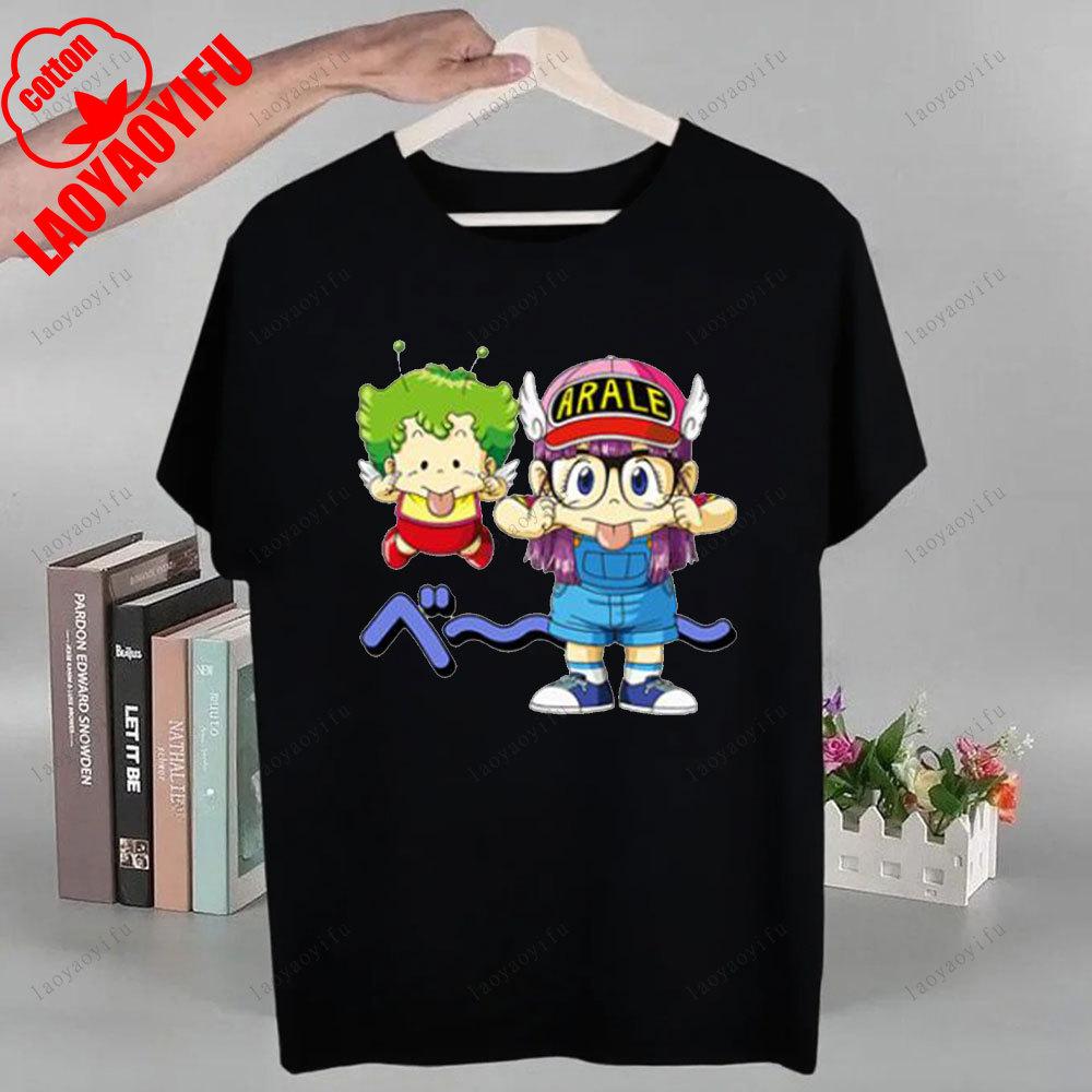 Arale T-shirts Women Graphic Japanese Manga Tshirt Breathable Camisetas Fashionable and Casual Cotton Short Sleeved Round Neck