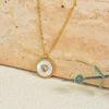 Titanium Titanium Steel White Shell Velvet Inlaid Clavicle Chain