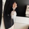 Sacs Sacs Boîtes en Acrylique Transparent pour Femmes Perles Plumes Sac Bandoulière Mini Chaînes Sac de Soirée Sacs à Main Forme Tonneau Fête Mariage Pochette