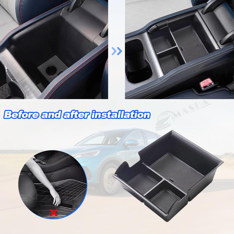 For BYD Atto 3 Yuan Plus   Car Center Console Btorage Box Armrest Box Storage Tray Atto3 Accessories