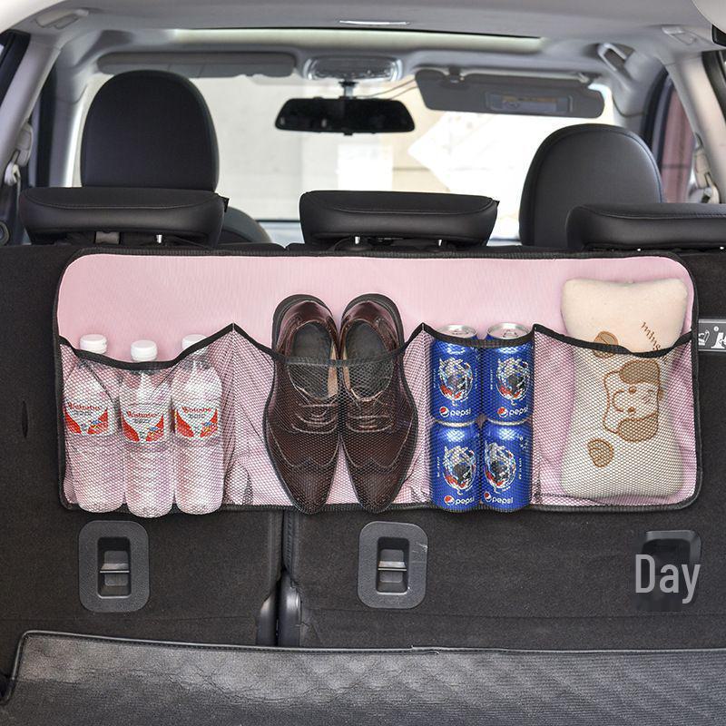 Large Capacity Car Trunk Storage Bag with Net Pocket and Cartoon Design