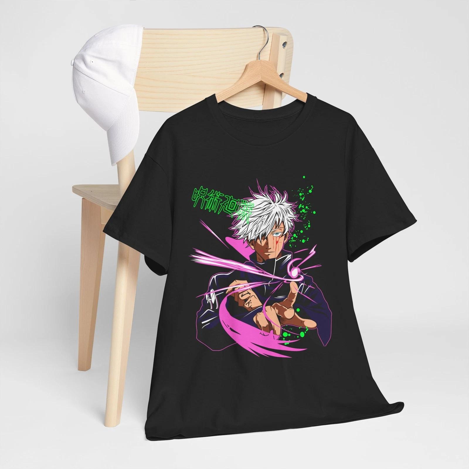 

Jujutsu Kaisen Anime Gojo Satoru Men Women T-Shirt Summer Harajuku Vintage Short Sleeve Oversized Casual Fitness Comfort Y2k Top 4XL