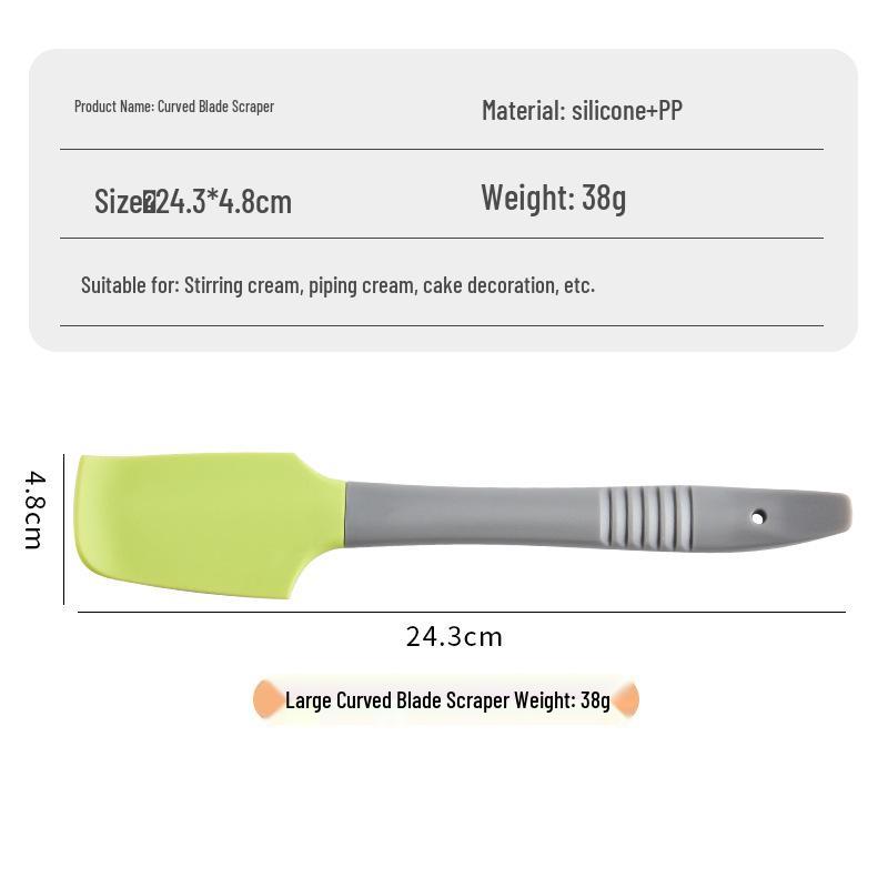 Two-Piece High-Temperature Silicone Spatula Set for Baking and Mixing